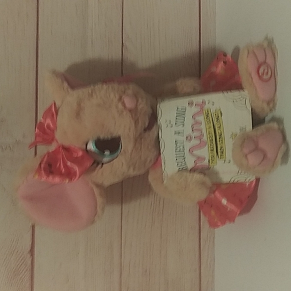 HALLMARK Request A Song MIMI Mouse Pink Silk Dress 11" Sitting Interactive Plush